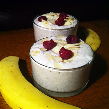 Mousse de Banane aux Amandes