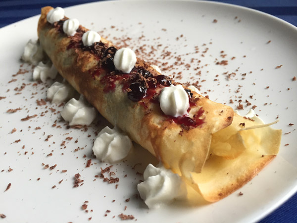 Crêpes Myrtilles Chocolat